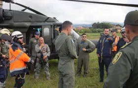 Autoridades en las labores de búsqueda. 