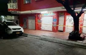 Aspecto del sitio del crimen a tendero en el barrio El Valle el 27 de enero de este año.