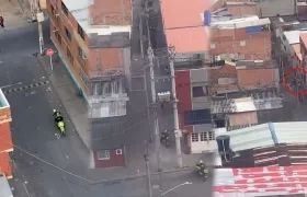Momento en que se presentó la balacera en Ciudad Bolívar, Bogotá. 