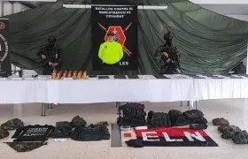 Elementos incautados. 