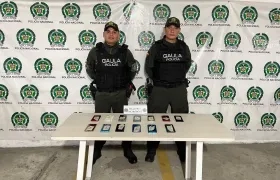 Celulares incautados. 