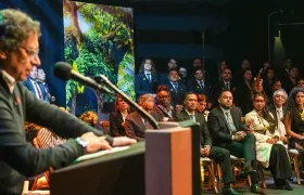 Los nuevos ministros presentados esta noche por el Presidente Gustavo Petro. 