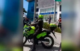 Banco de Bogotá donde se registró el robo. 