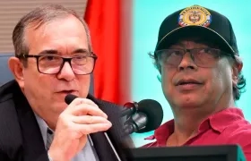 Rodrigo Londoño y el Presidente Gustavo Petro. 