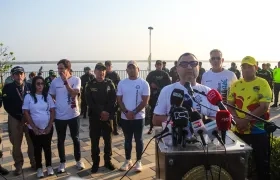 Aspecto de la rueda de prensa de las medidas de seguridad y logística para Carnaval.