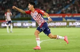 Bryan Castrillón, autor del primer gol de Junior contra Once Caldas.