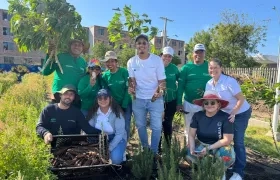Huerta comunitaria de Las Gardenias.