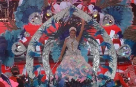 Gimel Morales, Reina del Carnaval del Atlántico durante su coronación. 