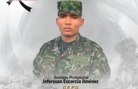 Jefersson Escorcia Jiménez, soldado del Ejército Nacional.