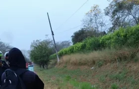 Aspecto del lugar en donde encontraron el cuerpo sin vida de 'El zorro'. 