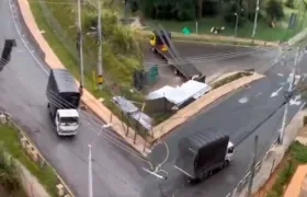 Momento del accidente. 