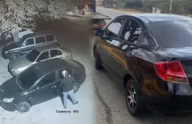 Momento en que hurtaron el vehículo.