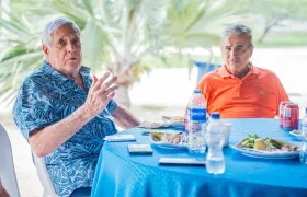Eduardo Dávila, dueño del Unión Magdalena, y Jorge Luis Pinto.