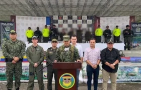 Coronel Henry Herrera, comandante Novena Brigada del Ejército, durante declaraciones.
