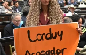 Ingrid Aguirre en el Congreso este miércoles.