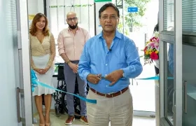 El médico Leonel Blanco, gerente de la Clínica del Caribe, en la inauguración de la Unidad Hemato-Oncológica