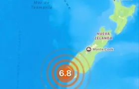 El fuerte sismo se presentó en la parte sur de Nueva Zelanda. 