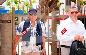 Samuel Santander Lopesierra a su llegada al Centro de Servicios, en Barranquilla. 