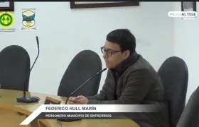 Federico Hull Marín, Personero de Entrerríos. 