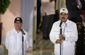 Gustavo Petro y Nicolás Maduro.