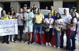 Protesta de docentes el año pasado por problemas con el nuevo modelo de salud.