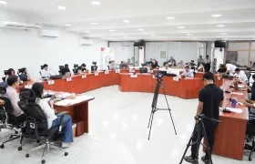 Aspecto de la sesión ordinaria en el Concejo de Barranquilla. 