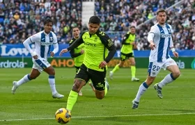 Juan Camilo 'Cucho' Hernández durate el partido contra el Leganés.