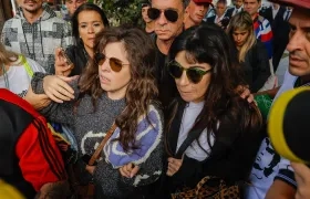 Dalma y Giannina, hijas de Diego Maradona, en una de sus llegadas a los tribunales de San Isidro en Buenos Aires.