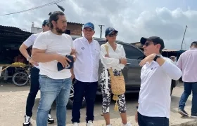 También visitaron el sector del mercado.