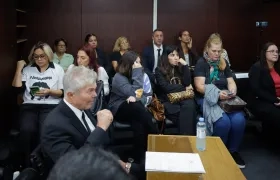Imagen de una de las audiencias del juicio por la muerte de Maradona.