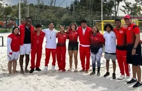 Delegación de Atlántico en el Campeonato Nacional sub-23 de lucha olímpica.