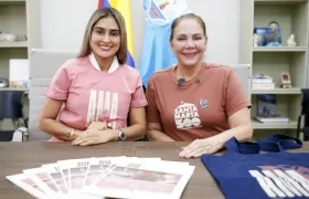 Bleydis Pérez, gestora social de Santa Marta, y Liliana Borrero, primera dama del Atlántico. 