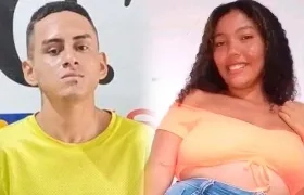 Alí Javier Bracho Ochoa, presunto extorsionista muerto, y Mildrey Fernanda Cuadro Medina, asesinada.