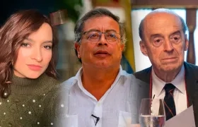 Andrea Petro, Gustavo Petro y Álvaro Leyva.