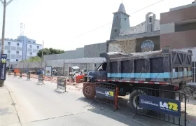 Imagen de las obras en la calle 72.