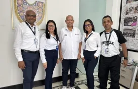 Reunión de los representantes de La Salle y el secretario de Cultura Juan Carlos Ospino.