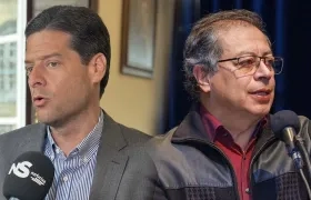 El senador Mauricio Gómez y el Presidente Gustavo Petro.