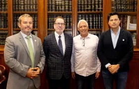 El Personero Distrital de Barranquilla, Miguel Ángel Alzate, tras ser reelegido vicepresidente. 