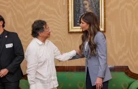 El Presidente Gustavo Petro y la Secretaria de Seguridad Nacional de Estados Unidos, Kristi Noem.