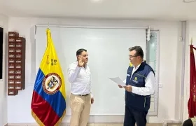 Luis Carlos Barreto Gantiva y el exdirector de la UNGRD, Sneyder Pinilla.