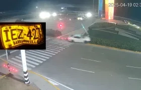Momento del accidente.