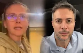 La socia y el exalcalde de Medellín, Daniel Quintero Calle.