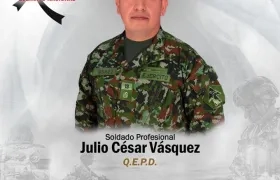 Soldado Julio César Vásquez. 
