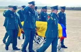 Llegada de los cuerpos a Barranquilla. 