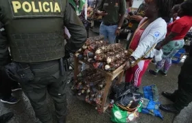 Cangrejos azules recuperados por las autoridades. 