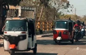 Motocarros en circulación en el municipio de Soledad.