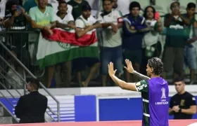 Las disculpas de Richard Ríos a la hinchada del Palmeiras tras ser sustituido.