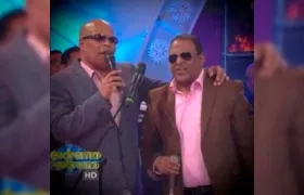 Rubby Pérez y Wilfrido Vargas en uno de sus reencuentros.