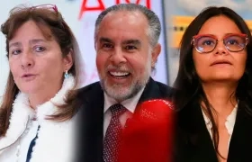 Ángela María Buitrago, Armando Benedetti y Angie Rodríguez.