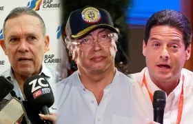 Efraín Cepeda, Gustavo Petro y Mauricio Gómez.